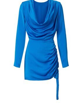 Ramy Brook Reeta Ruched Mini Dress Size XS Lapis Blue